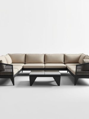 Home deluxe 8 piece outdoor furniture set